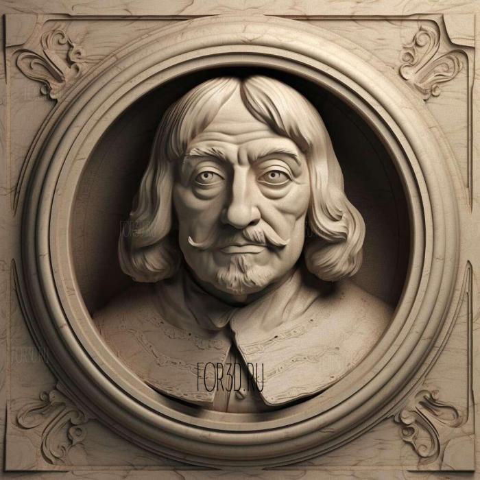 Rene Descartes 1 stl model for CNC